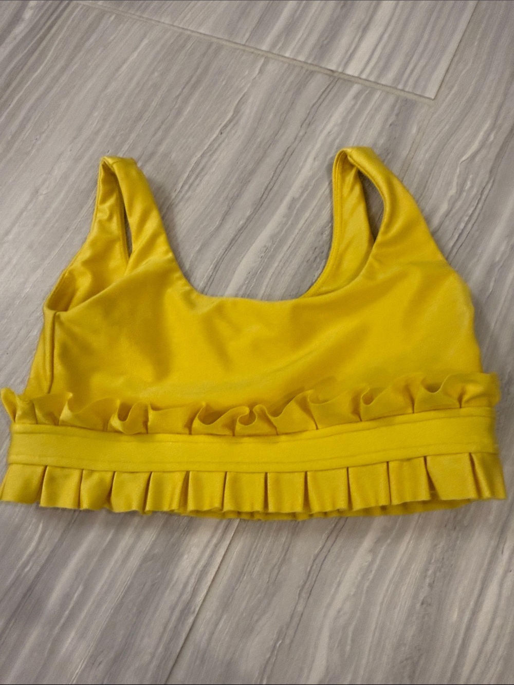 Girls' Yellow Ruffle Dance Crop Top - Kids Costumes Dance